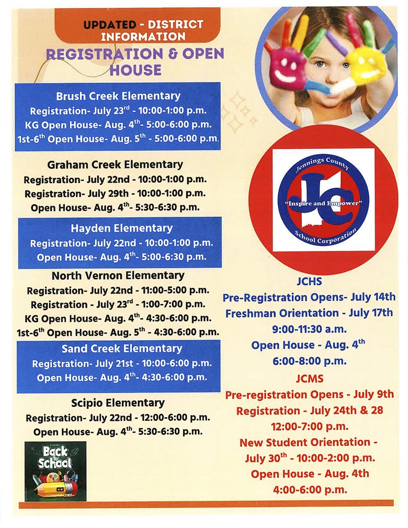 2025 Registration and Open House Flyer