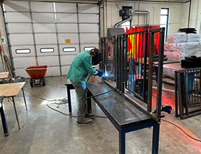 Student in a workshop